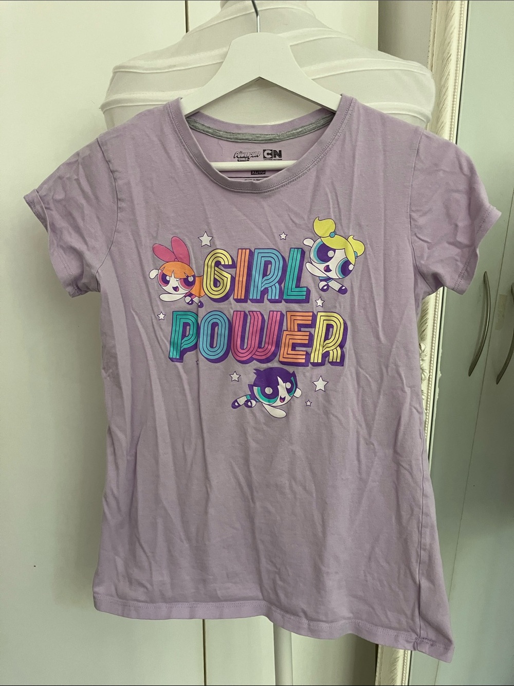 Cartoon Network Lavender 'Girl Power' Tee with Powerpuff Girls